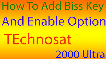 How To Enable Biss Key Option In Technosat 2000 Ultra Receiver