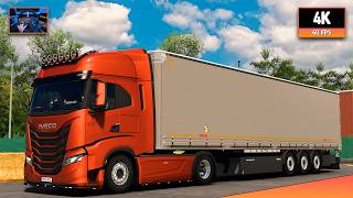 Iveco S-Way 580 | Luxembourg - Antwerp | ETS2 1.59 4K Gameplay + Wheel Cam