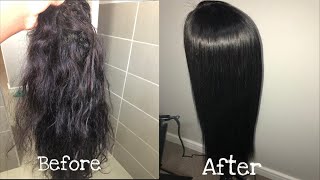 HOW TO: Revive your Human hair wig with fabric softener.