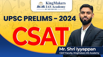 UPSC CSAT 2024 | Answer Key | SET-A | Q.No.07 | By Mr.Shri iyyappan sir