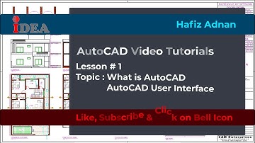 AutoCAD Free Training | Lesson # 1 | AutoCAD User Interface | What is AutoCAD