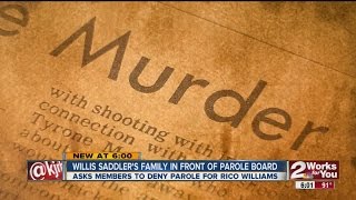 Rico Williams Parole Hearing - Saddler Family Pleas For Denial