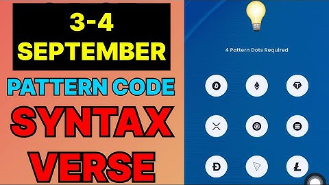 03 & 04 September Syntax Verse Daily Vault Pattern Code | Syntax Verse Quiz Answer 03 September |