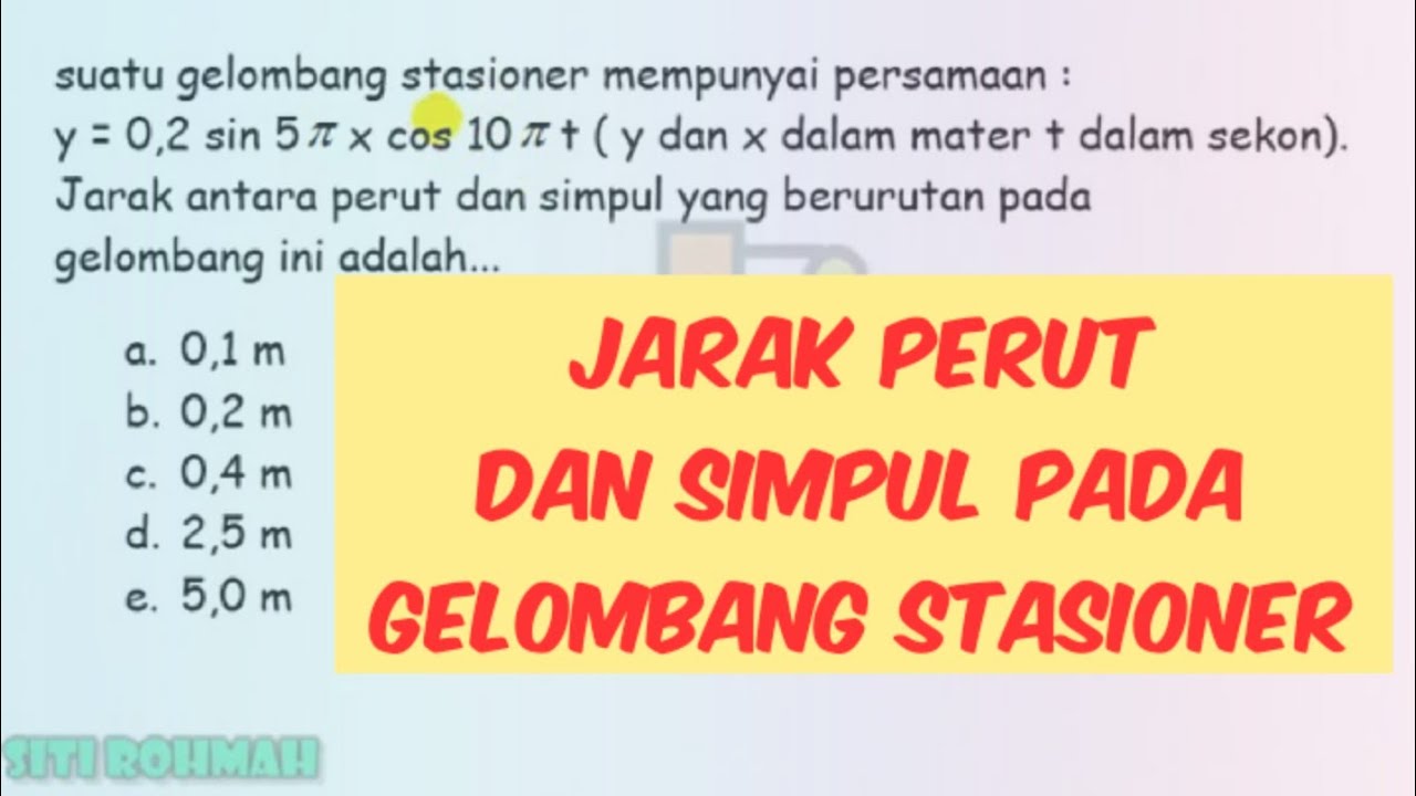 Jarak Perut Dan Simpul Gelombang Stasioner Fisika Sma Youtube Jarak Perut Dan Simpul Gelombang Stasioner Fisika Sma Youtube