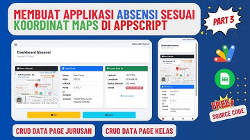 PART #3 Cara Membuat Applikasi Absensi Sesuai Koordinat Maps di Appscrip | Crud Page Jurusan & Kelas