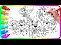Coloring Pages PAW PATROL - MIGHTY PUPS | How to draw Mighty Pups | Easy Drawing Tutorial Art