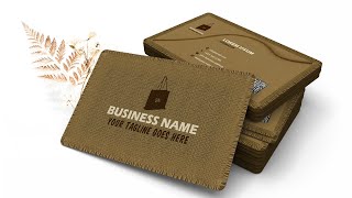 Creative Business Card Design Photoshop Tutorial | Realistic Jute Fabric Effect by Kaukab Yaseen 2,948 views 2 years ago 16 minutes