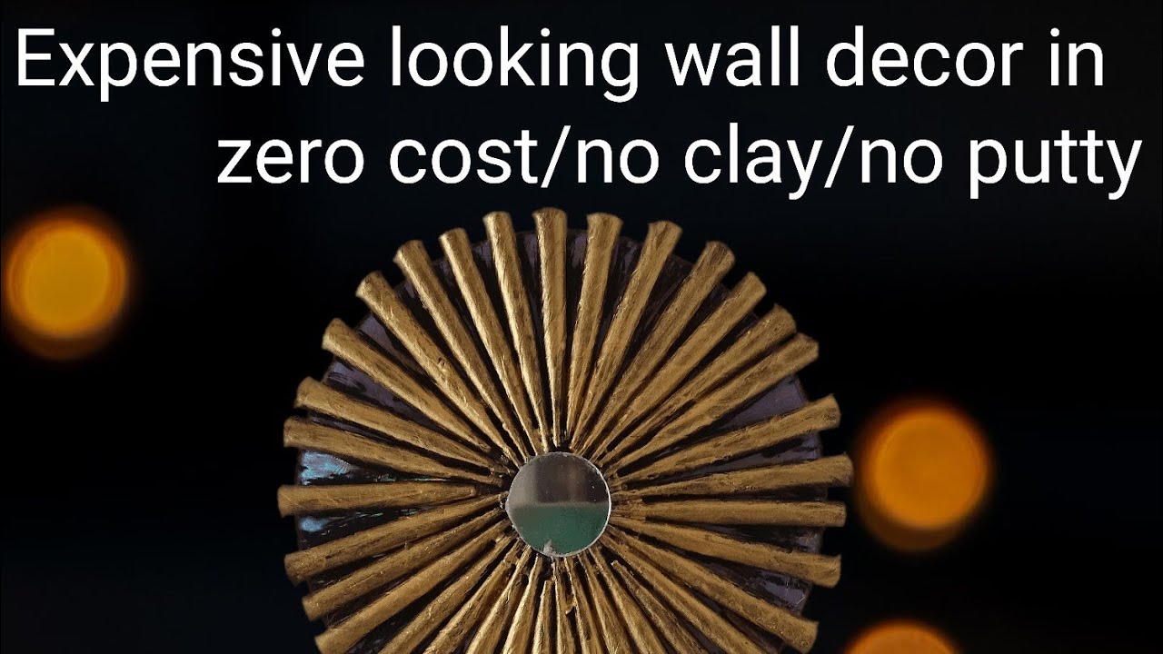 Expensive looking wall decor in zero cost/wall decor idea/no clay no
