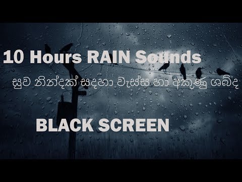 10 Hours RAIN Sounds for Sleeping BLACK SCREEN |Relaxation | සුව නින්දක් සදහා වැස්ස හා අකුණු ශබ්ද