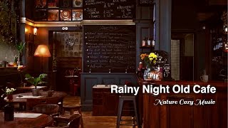 Rainy Day at Cozy Night Coffee Shop Ambience : Relaxing Jazz Music and Rain Sounds