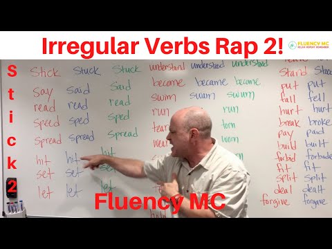 Stick 2 Irregular Verbs Grammar Rap Song to Learn English with Fluency MC!