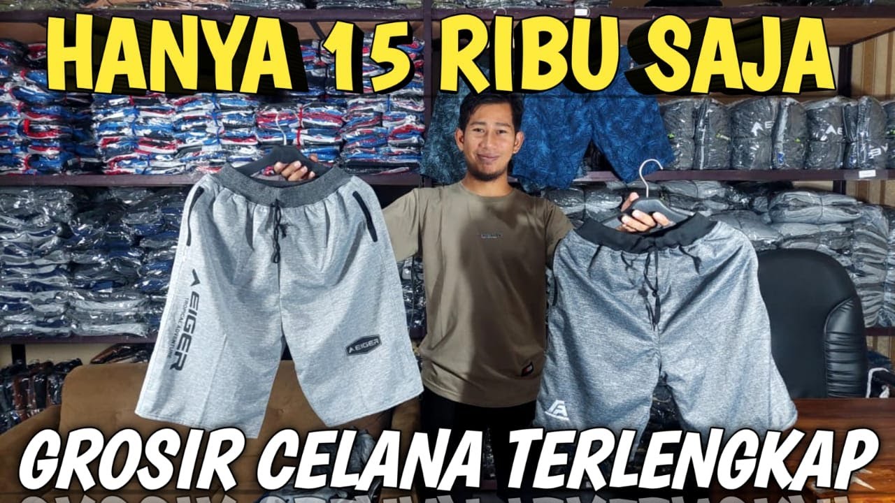 ADA CELANA PENDEK SANTAI UKURAN SUPER JUMBO - GROSIR TERMURAH