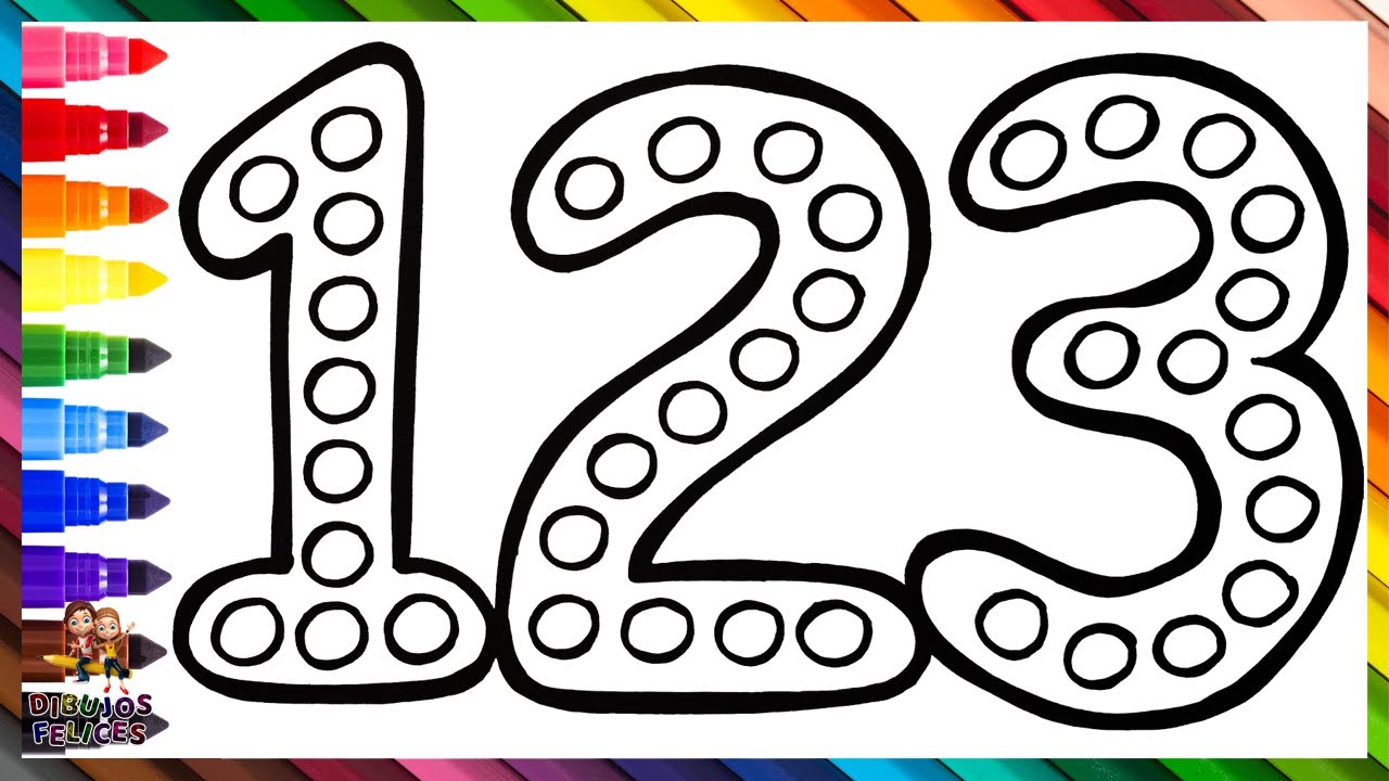 Las Mejores 123 Dibujos Para Colorear Del Numero Tres