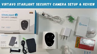 VIRTAVO Starlight Battery Powered Camera Setup & Review