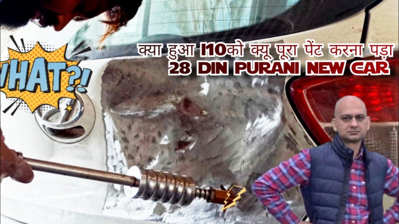 Hyundai i10 grand denting painting work full processing video trending