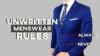 Every Guy Should Know These UNWRITTEN RULES Of Menswear!