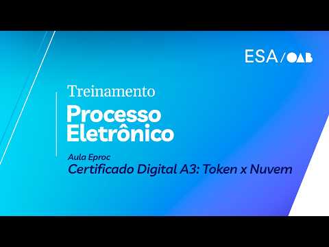 eProc TJPR — Certificado Digital A3: Token x Nuvem