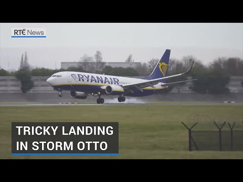 Plane makes 'tippy toes' landing at Manchester Airport amid strong winds