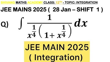 Q) If f(x)= Integration ∫ 1/(x^(1/4) (1+x^(1/4) ) ) dx,f(0)=-6, then f(1) is equal to #maths