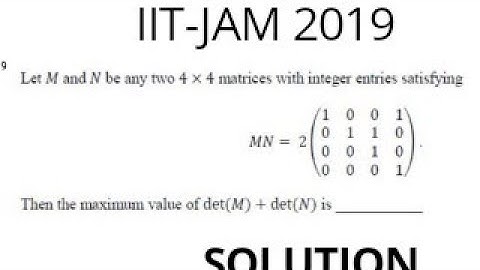IIT-JAM 2019 SOLUTION OF QUESTION