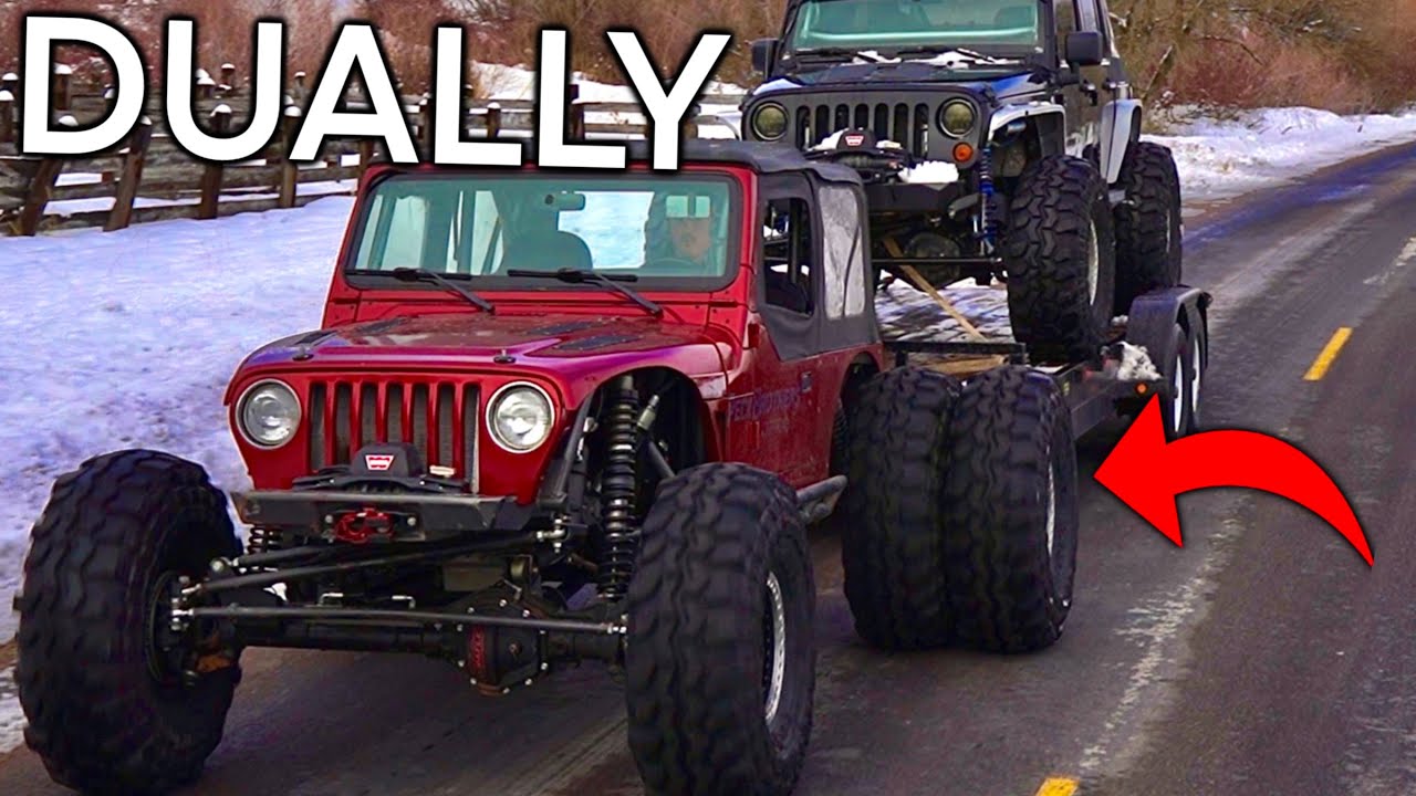 WE BUILD A 6 WHEEL DRIVE DUALLY LS JEEP YouTube