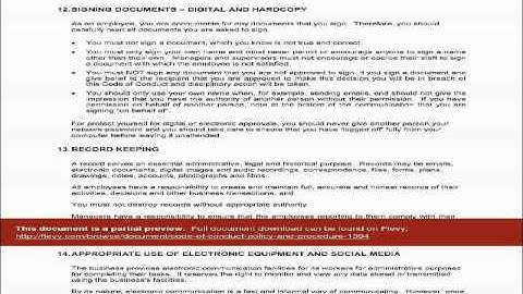 Code of Conduct Policy and Procedure