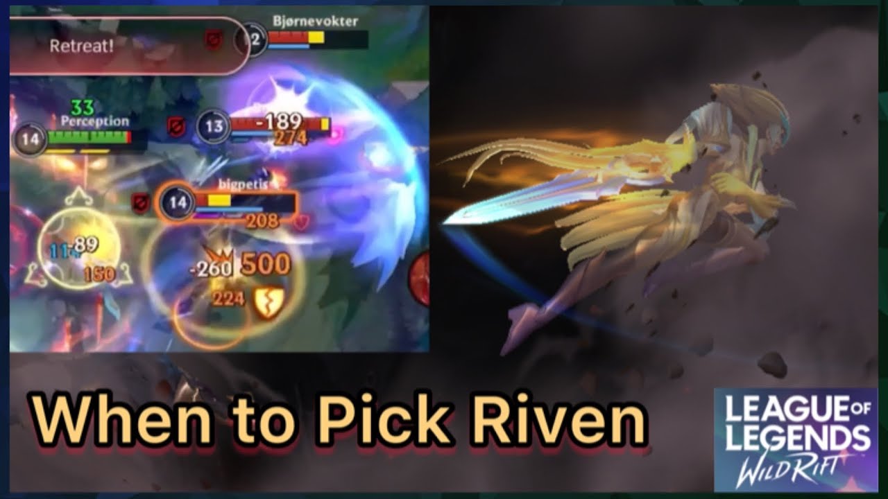 Wild Rift Pick Rate Best Time to Pick Riven | Wild Rift - YouTube