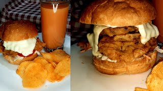 KFC Style Zinger Burger Recipe |KFC Chicken Burger Recipe | Crispy Chicken Burger Recipe |KFC Burger