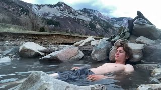 I Try To Cook Eggs In A Hot Spring | Truck Camping