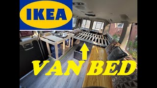 VAN BUILD IKEA BED INSTALLED