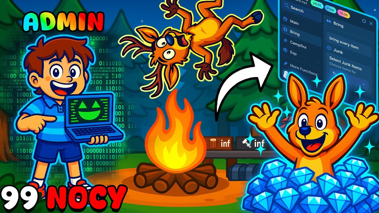 HAKUJĘ 99 NOCY w LESIE I ZOSTAJĘ ADMINEM! w ROBLOX