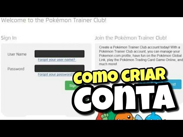 Pokemon GO: COMO CRIAR CONTA POKEMON TRAINER CLUB 