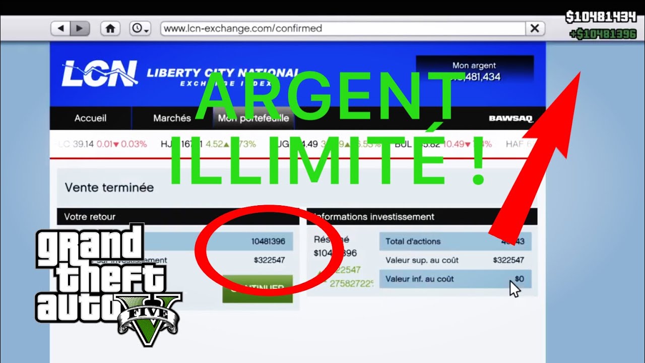 Gta V Histoire Glitche Argent Illimite Youtube