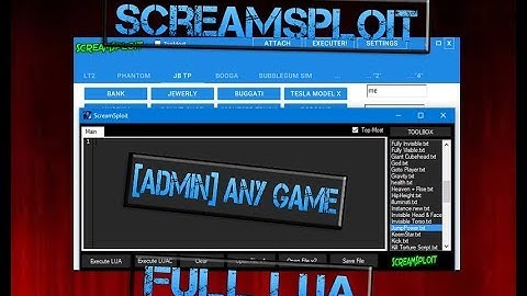 [ScreamSploit] : Be a Admin in almost any game on ROBLOX🔥 Full Lua and Lua C 🔥