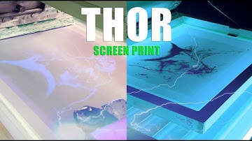 Making a Single Color THOR inspired screen print poster ( serigrafia )