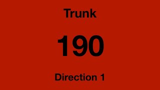 [SMRT Buses] Trunk Bus Service 190 - Direction 1 Hyperlapse