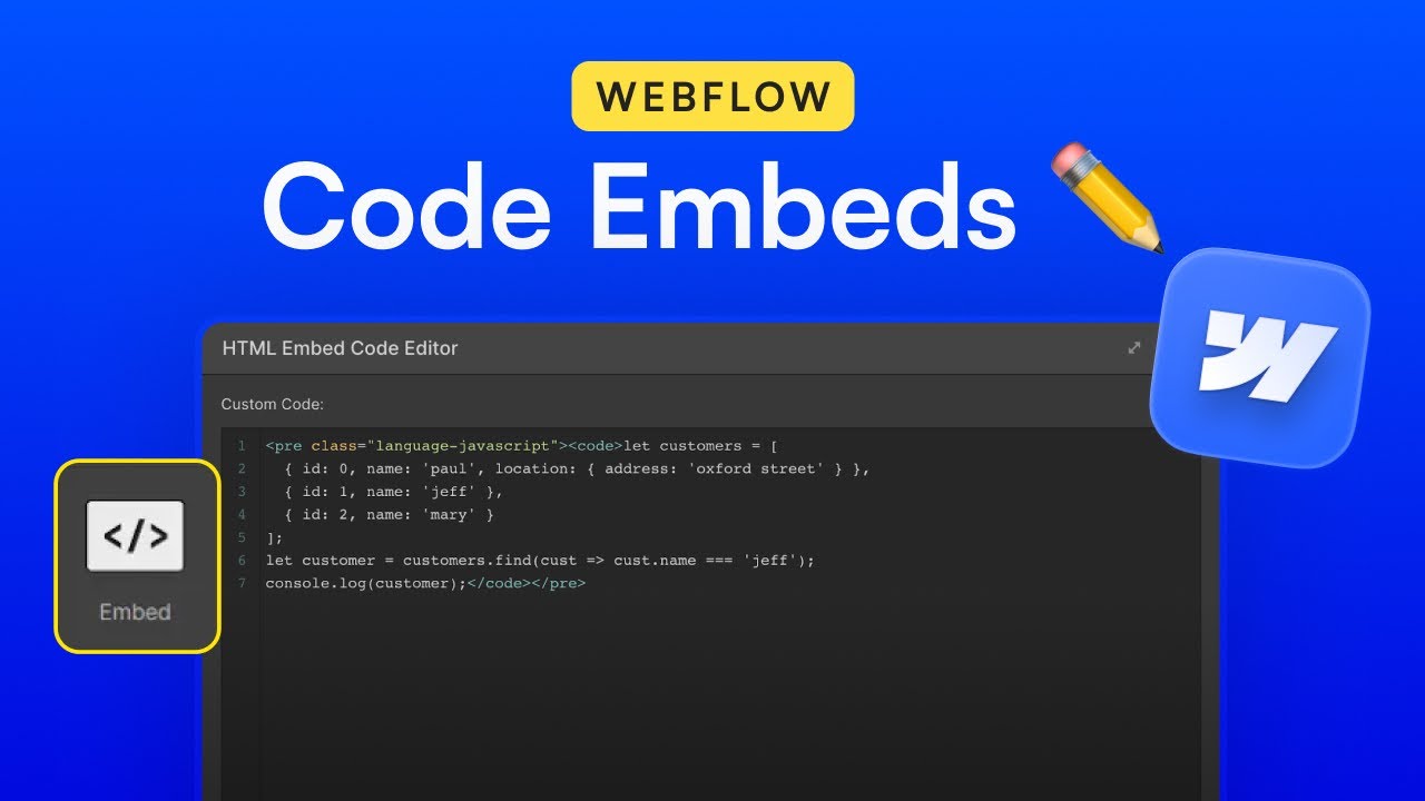 Code Embeds & Blocks in Webflow - YouTube