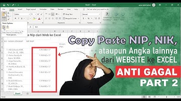 Part 2 - Cara Copy Paste Angka di Excel Agar Tidak Berubah | Cara Copy Paste NIK atau NIP di EXCEL