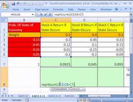 Excel Array Formula Series 14.1: Stock Returns