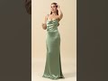 🌸Cowl Neck Sheath Satin Maxi Bridesmaid Dress  #promdress #bridesmaiddresses #dress #fashionstyle