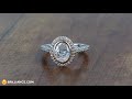 Custom Dual Tone Flawless 1 Carat Oval Diamond Halo Engagement Ring Custom Dual Tone Flawless 1 Carat Oval Diamond Halo Engagement Ring