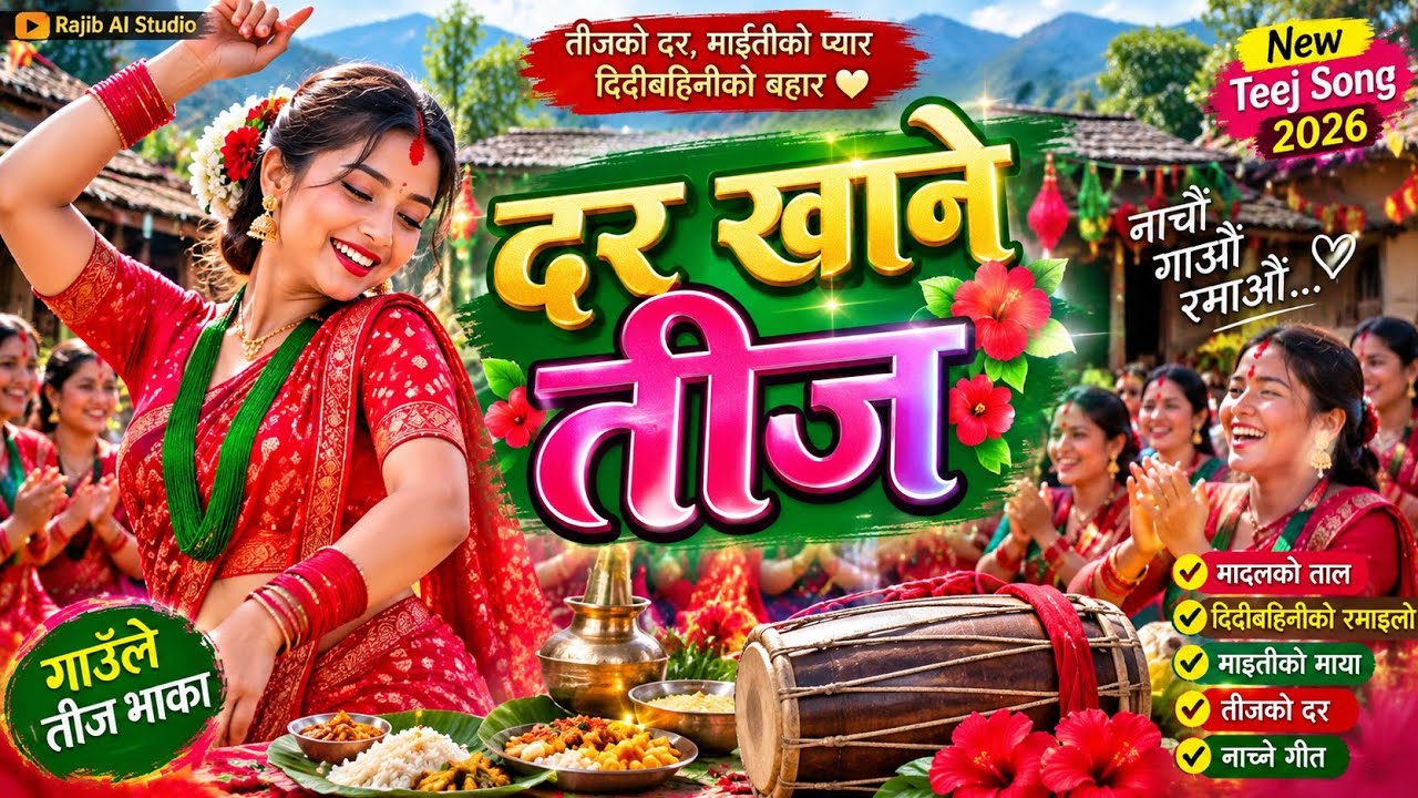 दर खाने तीज | Dar Khane Teej | New Nepali Teej Song 2026 | गाउँले तीज भाका | Rajib AI Studio