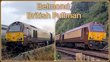 DB Cargo Class 67s with the Belmond British Pullman Train at Gillingham and Pebble Lane crossing.