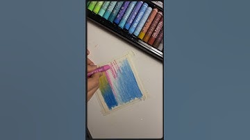 Vẽ tranh sáp dầu nổi theo Tiktok | Mini Oil Pastel painting