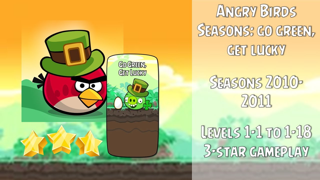 Angry Birds Seasons - Go Green, Get Lucky Gameplay