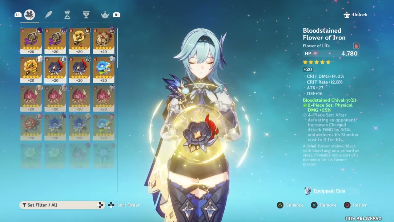 Eula new record. 615k burst dmg.