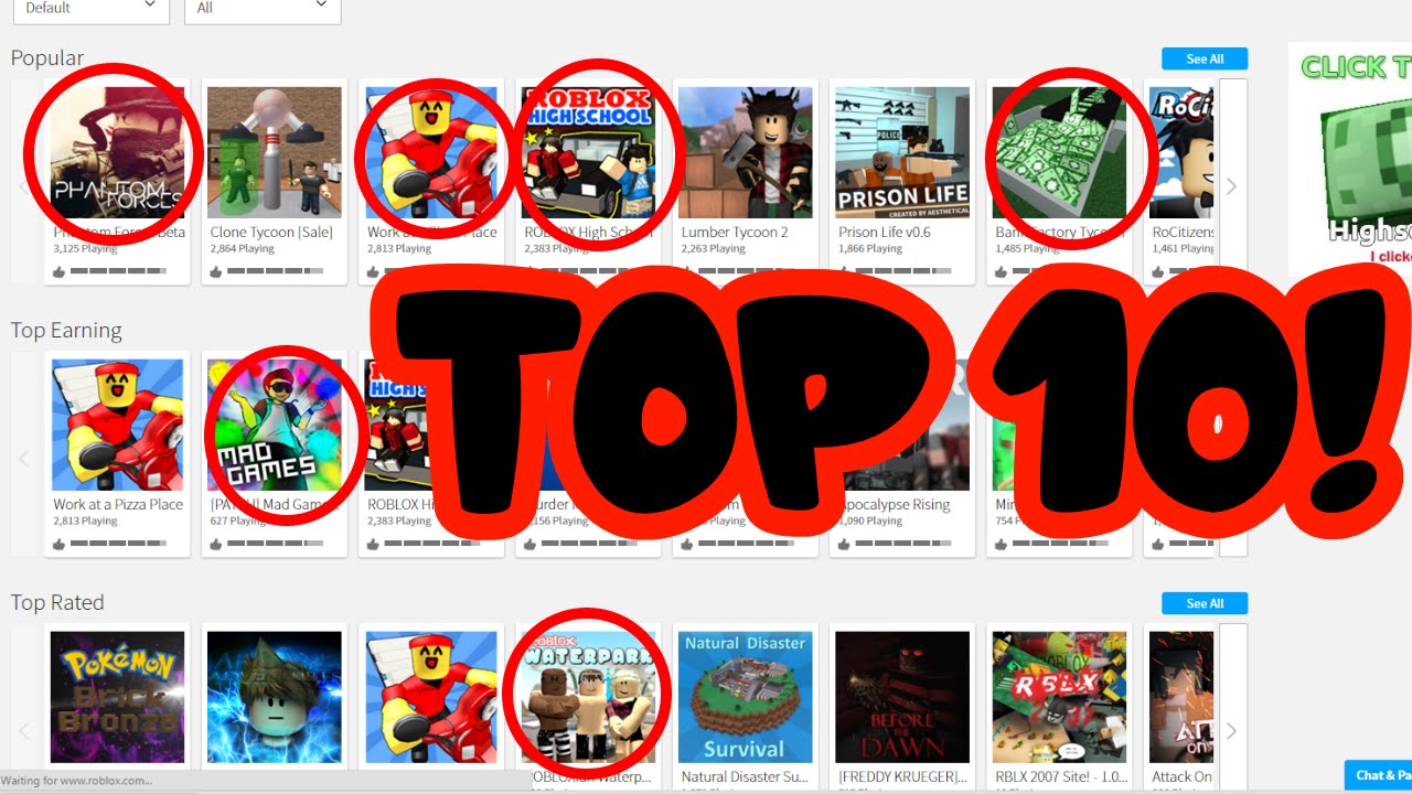 Top 10 Worst Things About Roblox Youtube - 10 best games on roblox