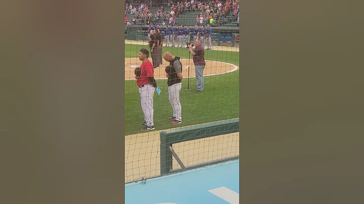 Jeff Klinck performing the National Anthem for the...