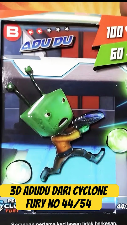 Buat 3D kad monsta boboiboy galaxy card adudu cyclone fury no 44/54 #boboiboygalaxy #boboiboy