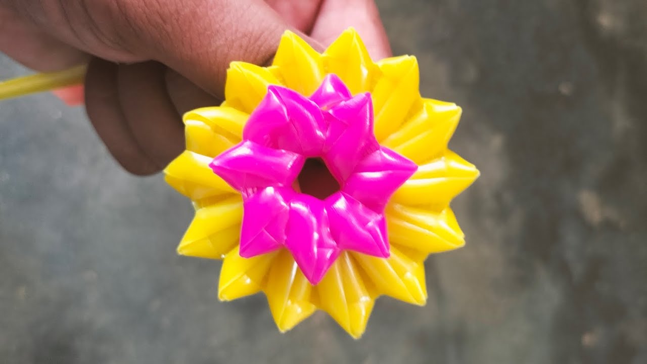 #how to make plastic wire flowers 🌸| plastic buduk ni khum bahai khe rabnai kwtal design 🌸| 2024